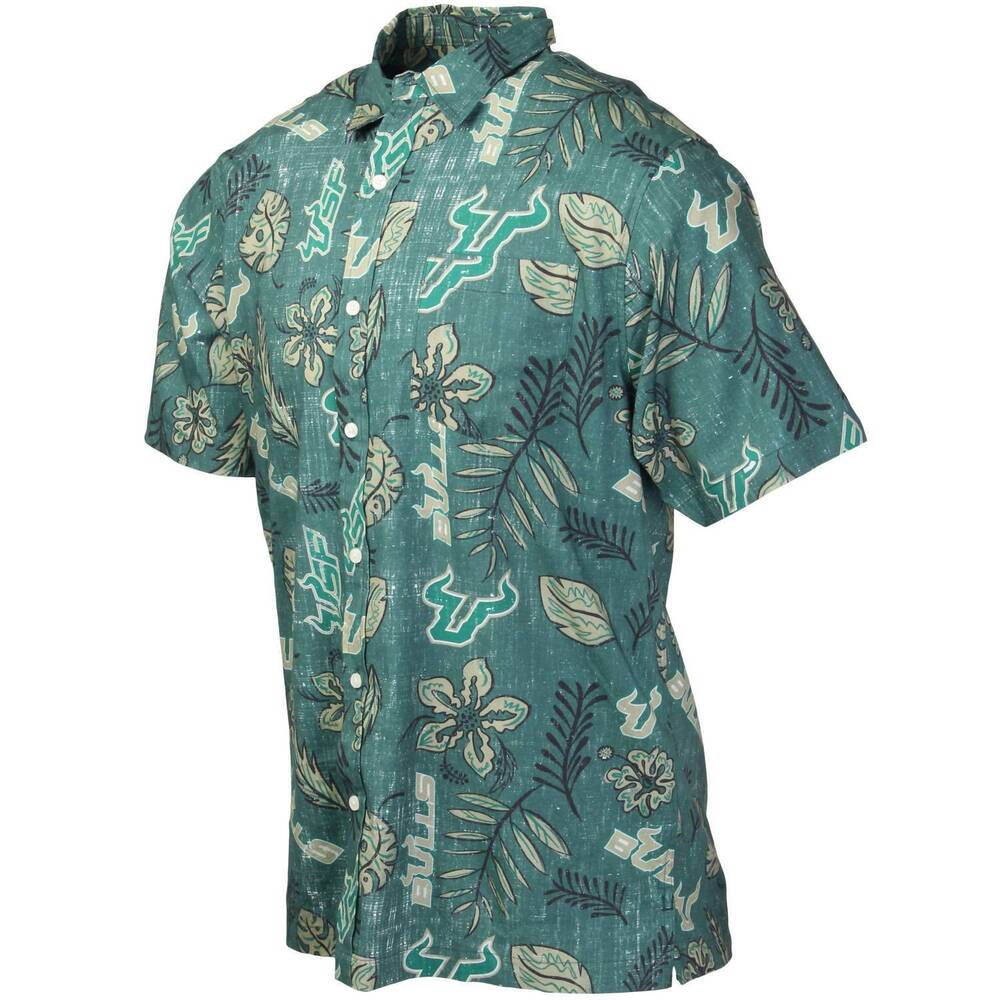NEW WES AND WILLY men's south florida bulls vintage floral shirt in multi